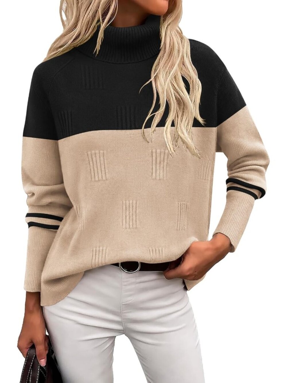 Cozy Turtleneck Sweater for Women | Long Sleeve Knitted Top | Fall Winter